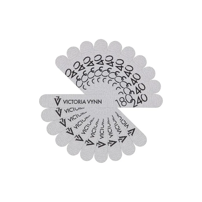 Victoria Vynn Double Sided Nail File Emery Board Nail Styling Manicure Tools 180240 White Straight