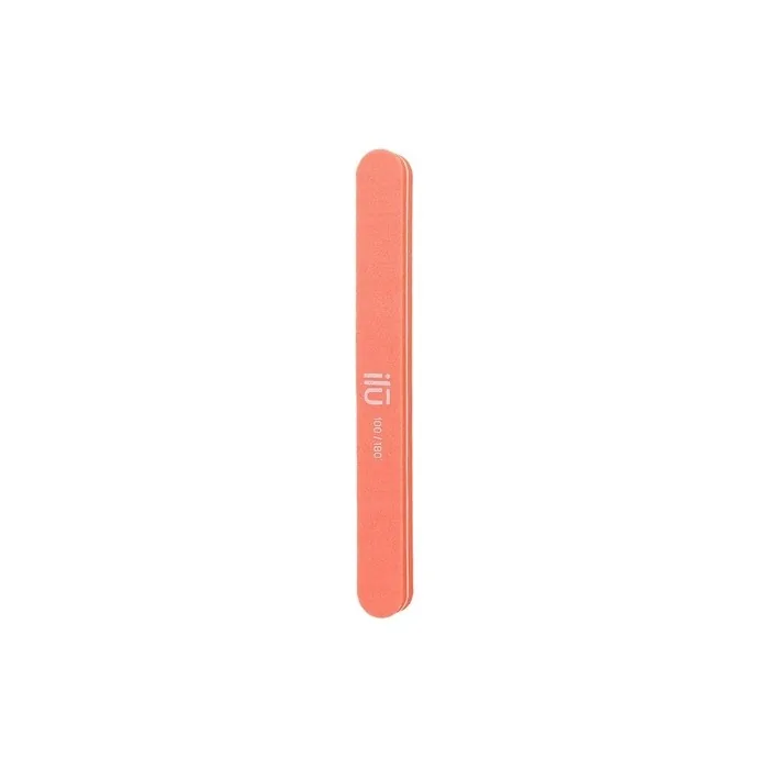 T4B ILU Double-Sided Pink Nail File for Manicure and Pedicure Straight Shape 100/180 Grit