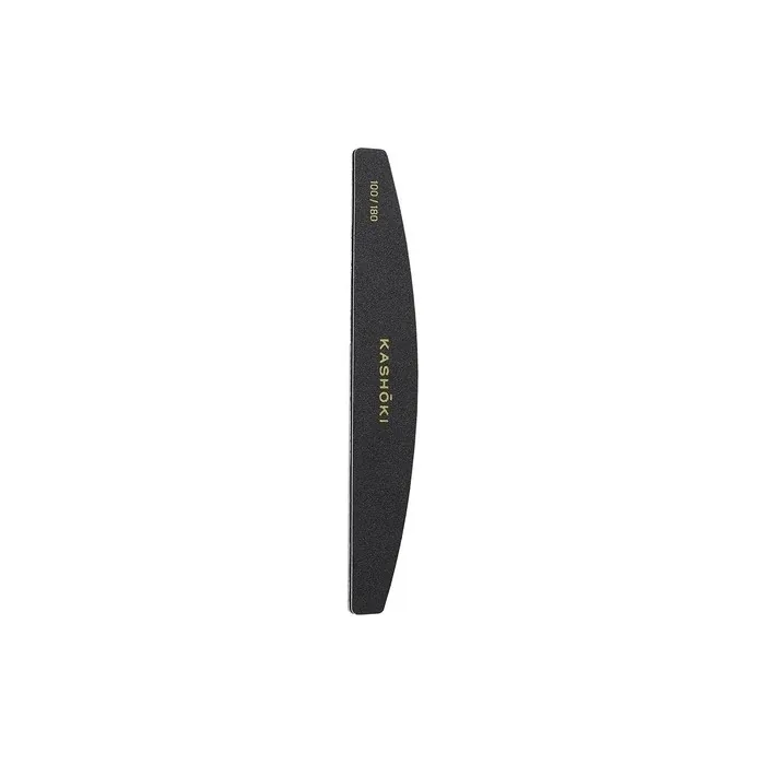 T4B KASHOKI Bridge Nail File Double-Sided Half Moon Nail File Grain for Natural Nails and Precision Artificial Fingernails
