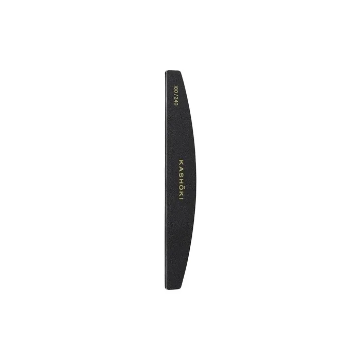 T4B KASHOKI Bridge Nail File Double-Sided Half Moon Nail File Grain for Natural Nails and Fine Work Artificial Fingernails 180/240