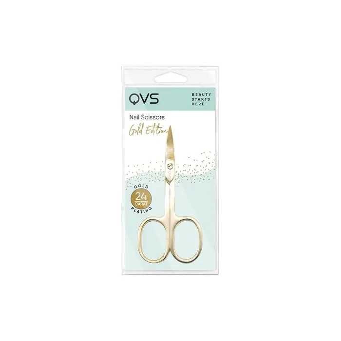 Qvs Gold Edition Nail Scissors with Curved Blades 10-1264-000-17