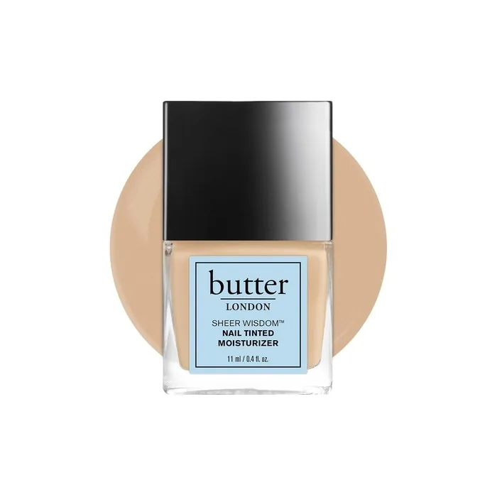 Butter London Nail Strengthener for Damaged Nails Sheer Wisdom Tinted