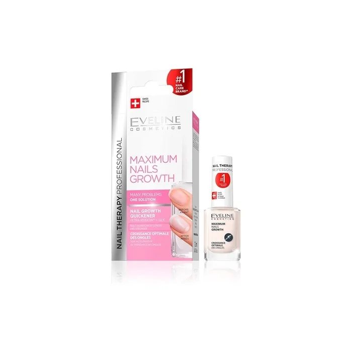 Eveline Cosmetics Nail Therapy Maximum Growth Strengthening Nail Hardener Serum 12ml