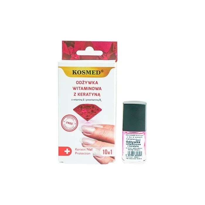 Kosmed Vitamin Nail Conditioner With Keratin 10 In 1 9ml