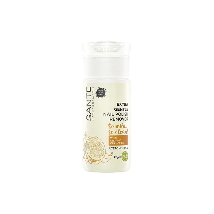 SANTE Naturkosmetik Extra Gentle Nail Polish Remover with Organic Orange Oil and Organic Alcohol 100ml