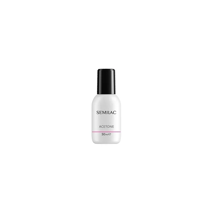 Semilac Acetone Nail Polish Remover 50ml for Hybrid UV LED Nail Polish - Dermatologically Tested