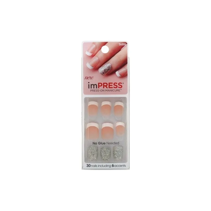 KISS Broadway Nails Impress Press-On Manicure Kit 30 Nails - Pack of 2