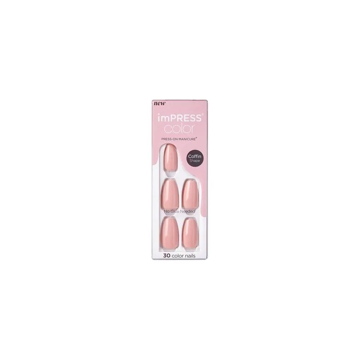 Kiss Impress Color Press-On Manicure Fake Nails, Sumptuous, 30 Count