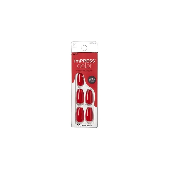 Impress Color Mc Reddy Or Not Selfadhesive Nails 30 Pieces