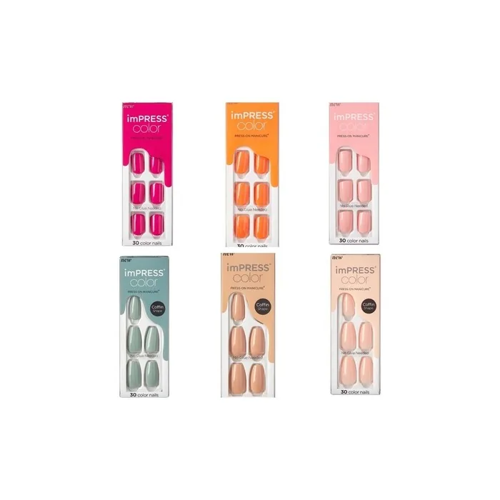 Kiss ImPress Press-On Manicure Color Nails Pure Fit - Multiple Colors Available