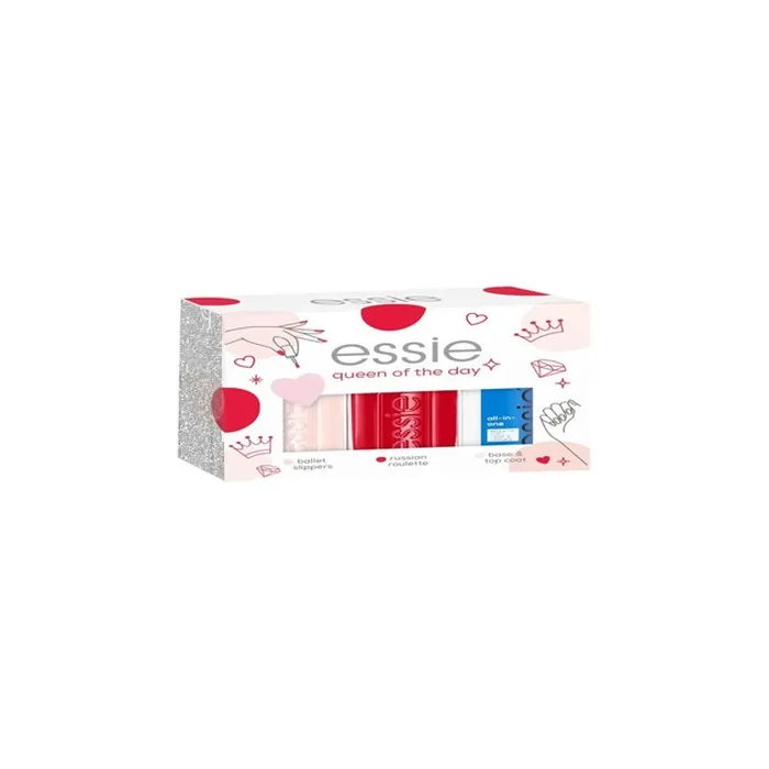 Essie Nail Set: Nail Polish N61 13.5ml + Nail Polish N6 13.5ml + Base Coat 13.5ml