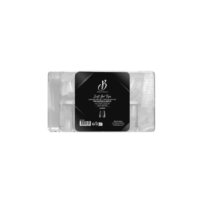 Beautynails Bna Tips Soft Gel Coffin Pre Buffed & Matte - 500 Pieces