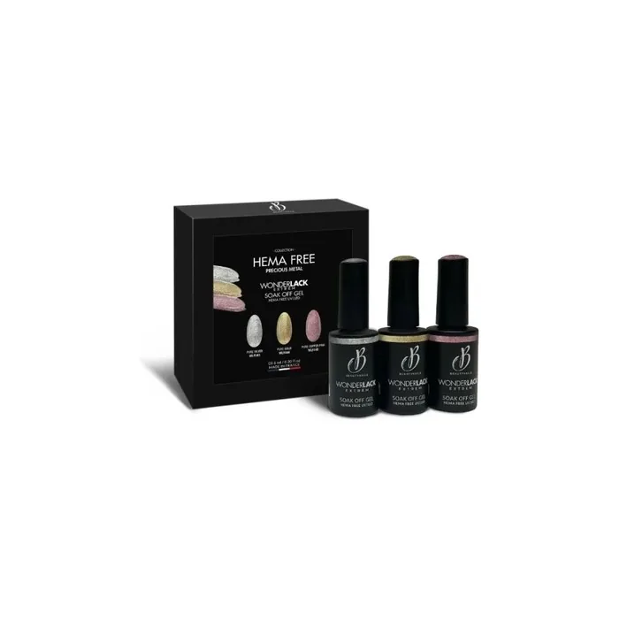 Beautynails Hema Free Coffret X3 Precious Metal 6 Milliliters