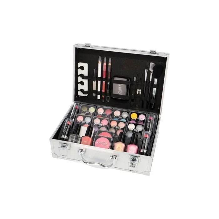 Makeup Case Set Aluminium Professional Quality with French Manicure 58 Pieces Aluminium Case VEGAN