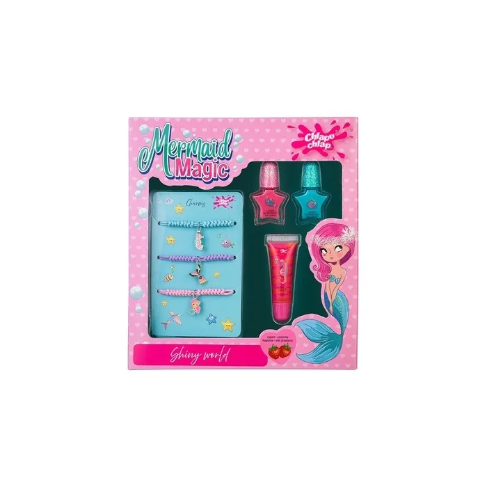 Chlapu Chlap Mermaid Magic Children's Set With Bracelets Nail Polishes And Lip Gloss