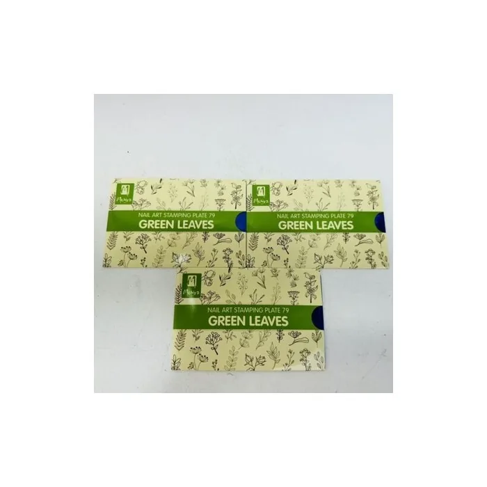 Moyra Stamping Plate Nail Art Accessory Plate 79 Green Leaves