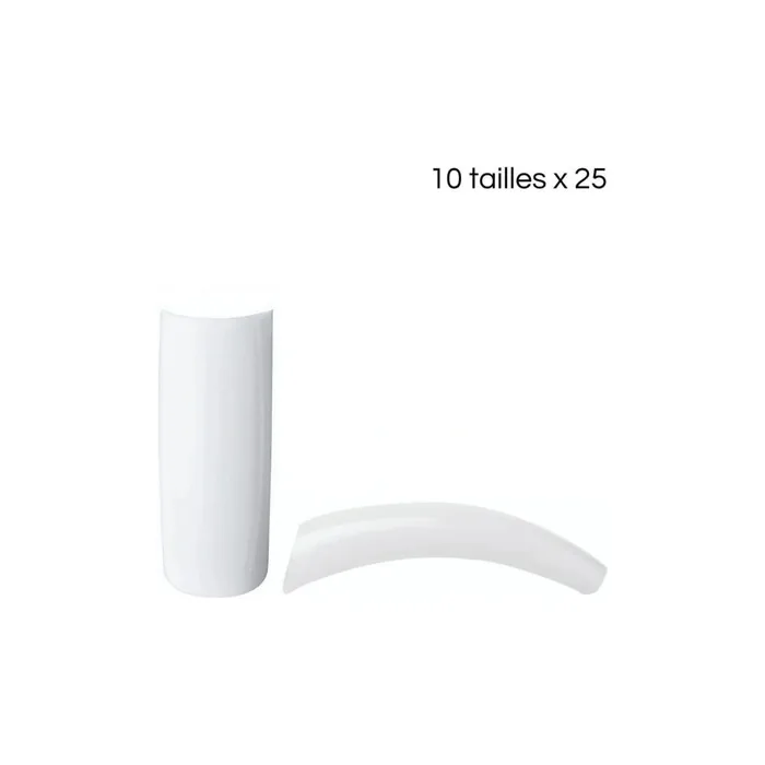 Xanitalia Pro Xan Pro French Round Tips With Short Band - 10 Sizes, 25 Pieces