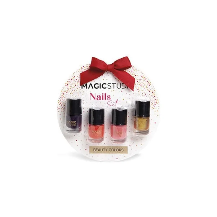 Magic Studio Colorful Nails Set - 4 Multicolor Nail Polishes