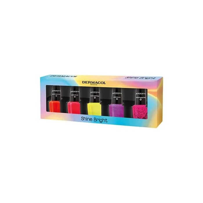 Dermacol Shine Bright Set Set Of Neon Nail Polishes