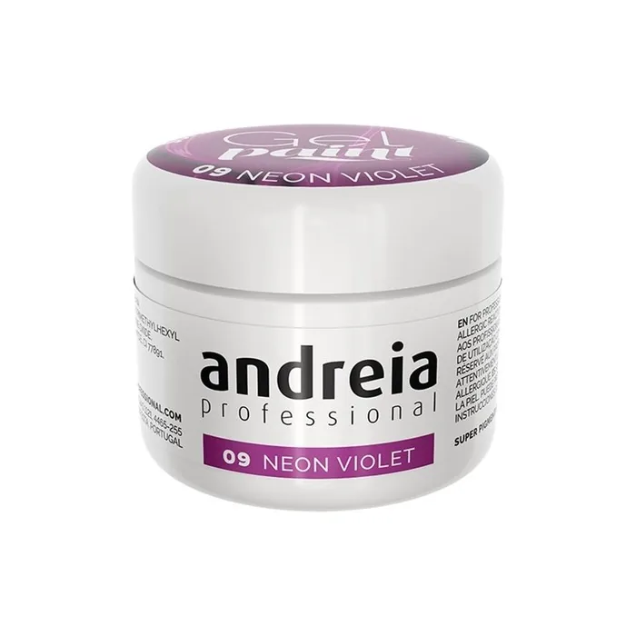 Andreia Professional Nail Art Design Gel Paint Pots 4g 09 Neon Violet