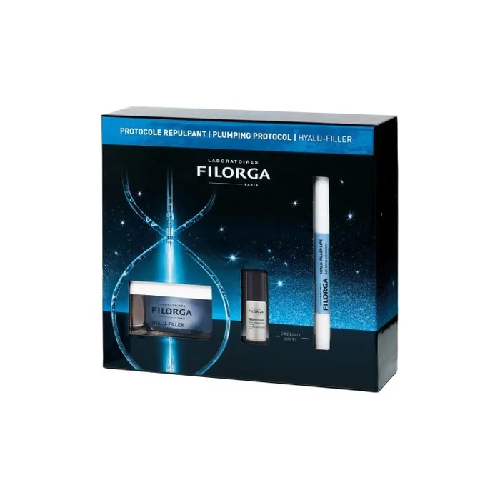 Filorga Plumping Protocol Gift Set With Hyalufiller Plumping Moisturizing Cream 50ml Ncefrevitalize Serum 5ml And Hyalufiller Lips 4g