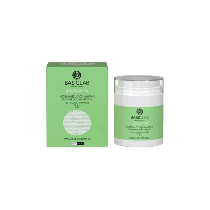 Basiclab Normalizing Face, Neck And Decollete Mask, 50 Ml