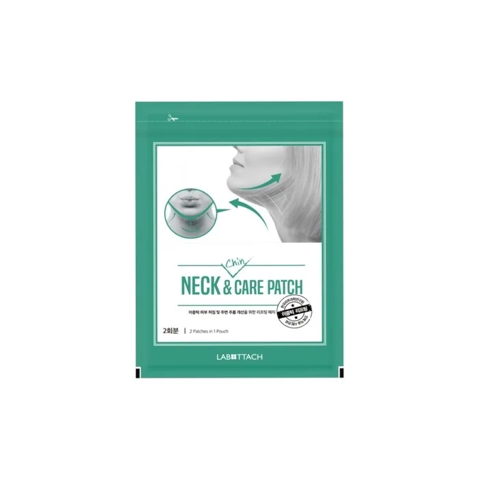 Wooshin Labottach Neck & Chin Care Patch Hydrogel Mask With Collagen For Neck And Chin Care, 2 Pieces