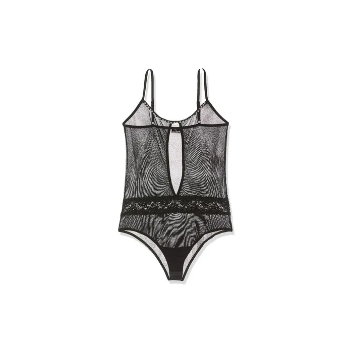 Obsessive Women's Body With Neckline And White Pearls Black