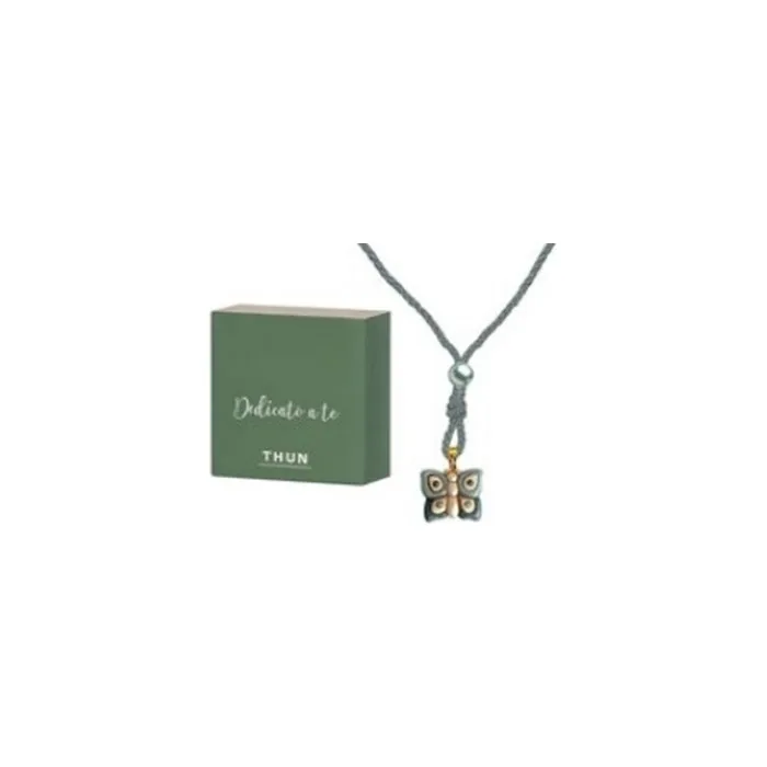 Thun Butterfly Necklace 2026 Aquamarine Ceramic Adjustable
