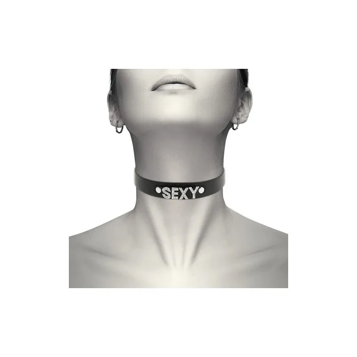 Coquette Chic Desire Vegan Leather Choker - Sexy, One Size