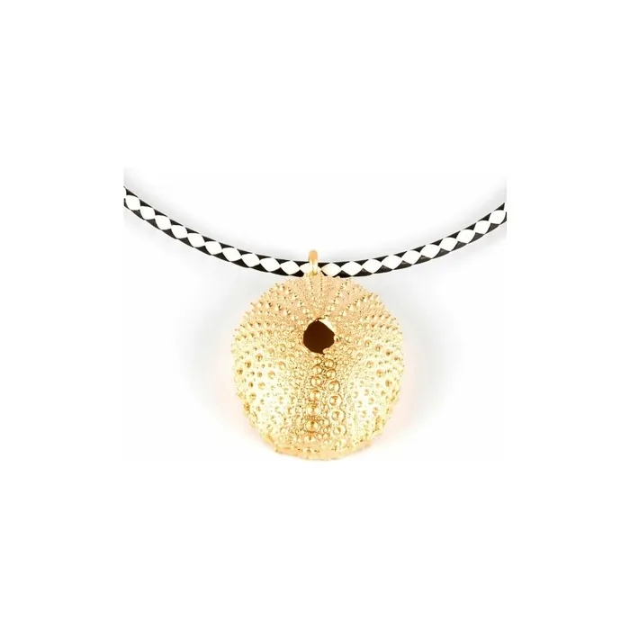 Shabama Trenc Luxe Women's Necklace Brass Flash Plated Gold Leather 38cm