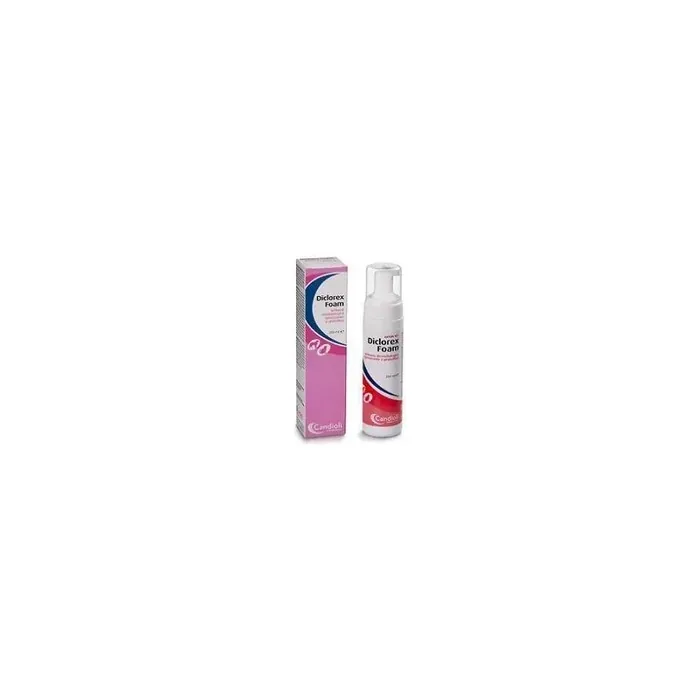 Candioli Pharmaceuticals Diclorex Foam Dermatological Foam Bottle 200 Milliliters