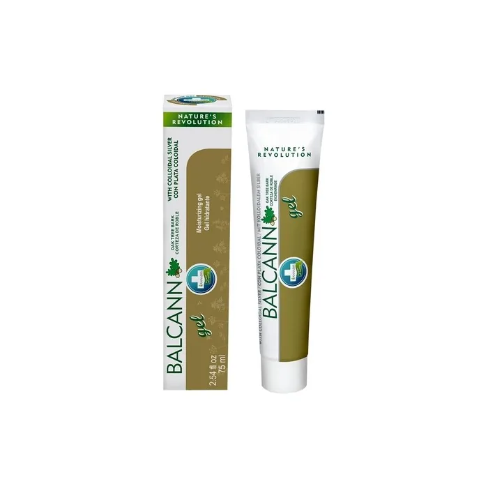 BALCANN Oak Tree Bark Gel Regenerative Cream Itch Relief for Dry Allergic and Cracked Skin Afterbite Eczema Hemp Seed Oil and Colloidal Silver Annabis 75ml