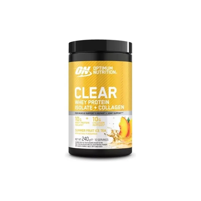 Optimum Nutrition Clear Whey Protein Isolate + Collagen 240g Summer Fruit Ice Tea