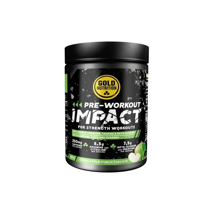 Gold Nutrition Pre-Workout Impact Green Apple 400g Powder