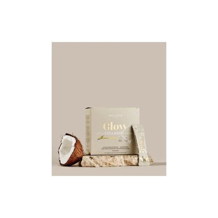 Wellexir Glow Coffee Creamer Vanilla 30 Sachet Box