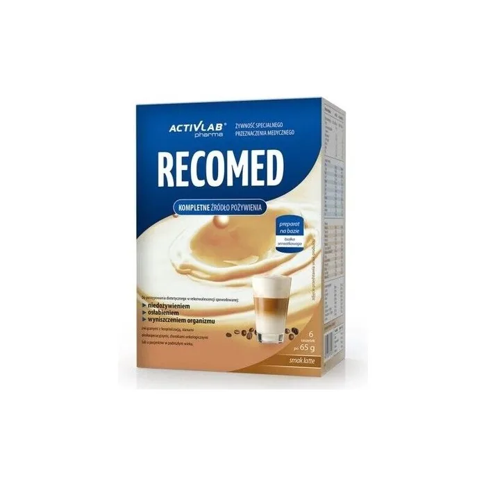 Activlab Recomed Nutritional Shake Latte Flavor 390g - Pack of 6