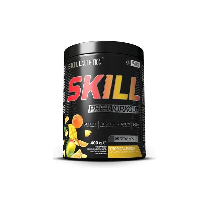 Skill Nutrition Preworkout Tropical Punch Nocrash Formula