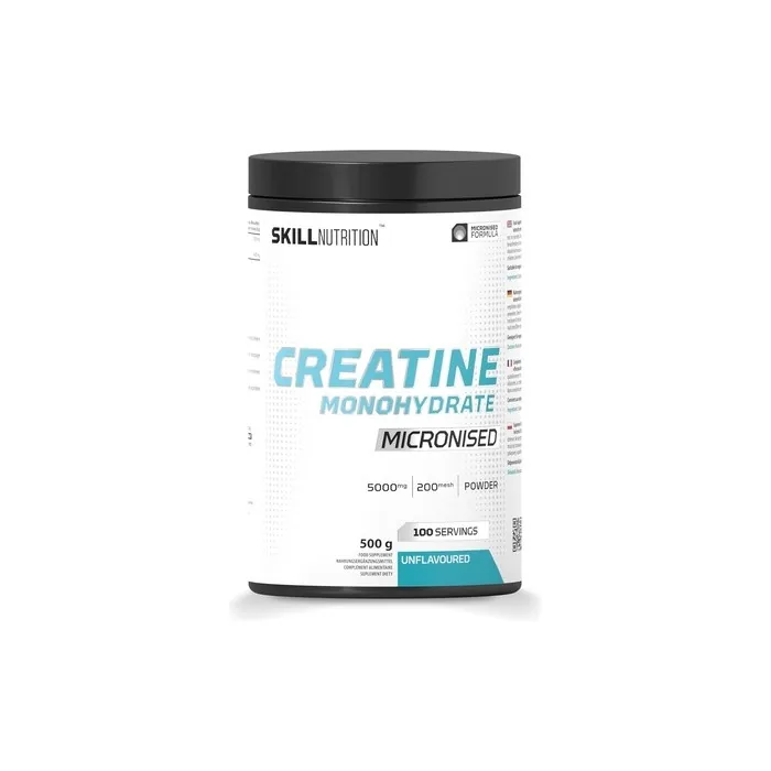 Skill Nutrition Creatine Unflavoured 500g Micronized Creatine Monohydrate