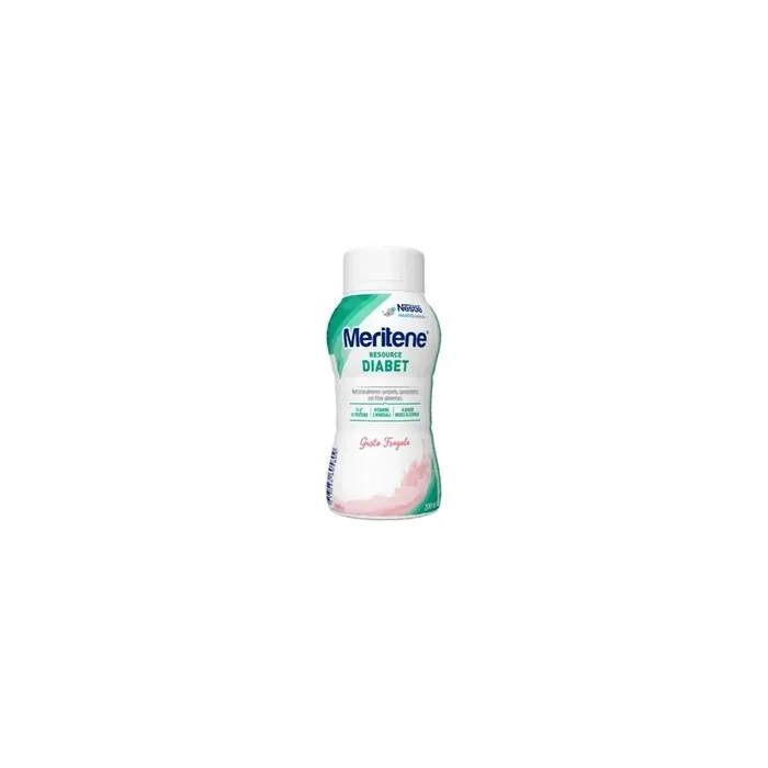 Nestle Meritene Resource Diabet Nutritional Supplement High Protein With Dietary Fiber Strawberry Flavor 200 Ml