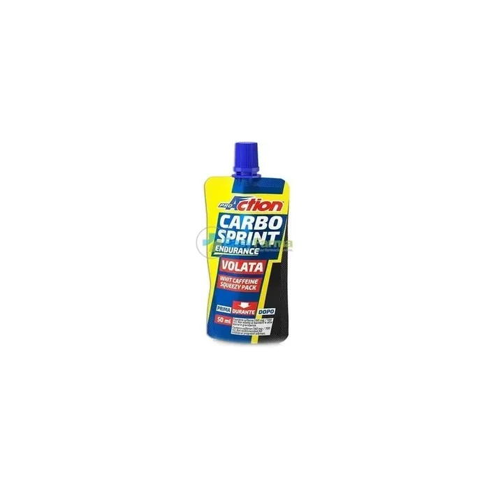 Proaction Carbo Sprint Volata Liquid Supplement Based On Carbohydrates And Caffeine Red Orange Flavor 50 Ml