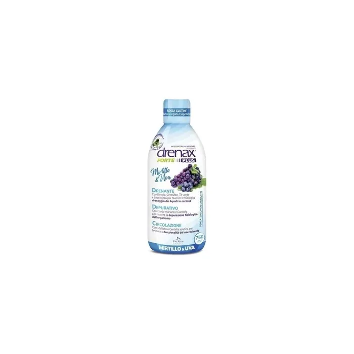 Paladin Pharma Drenax Forte Plus Blueberry And Grape Dietary Supplement Detoxifying And Draining 750 Milliliters