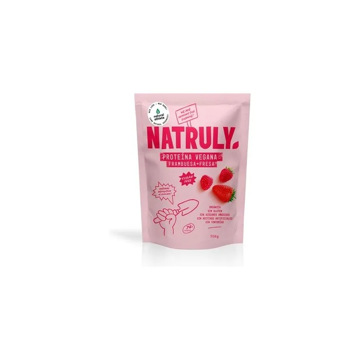 Natruly Vegan Protein 73 Strawberry And Raspberry Organic 350g