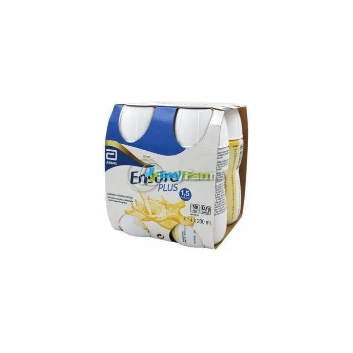 Abbott Ensure Plus Highcalorie Nutritional Supplement Banana Flavor 4x220 Ml