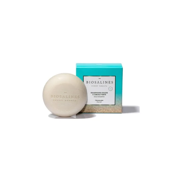 Biosalines Solid Shampoo with Green Clay for Oily Hair 75g