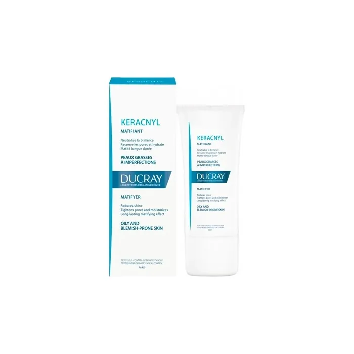 Ducray Keracnyl Mattifying Cream 30ml Mattifying Effect For Mixed To Oily Skin For Up To 12 Hours