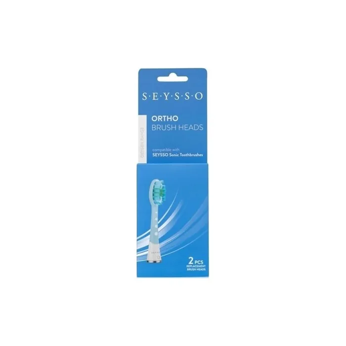 SEYSSO Oxygen Ortho Replacement Brushes for Orthodontic Braces Precise Oral Hygiene Compatible with SEYSSO Sonic Toothbrushes Recommended for SEYSSO Oxygen Toothbrush Pack of 2