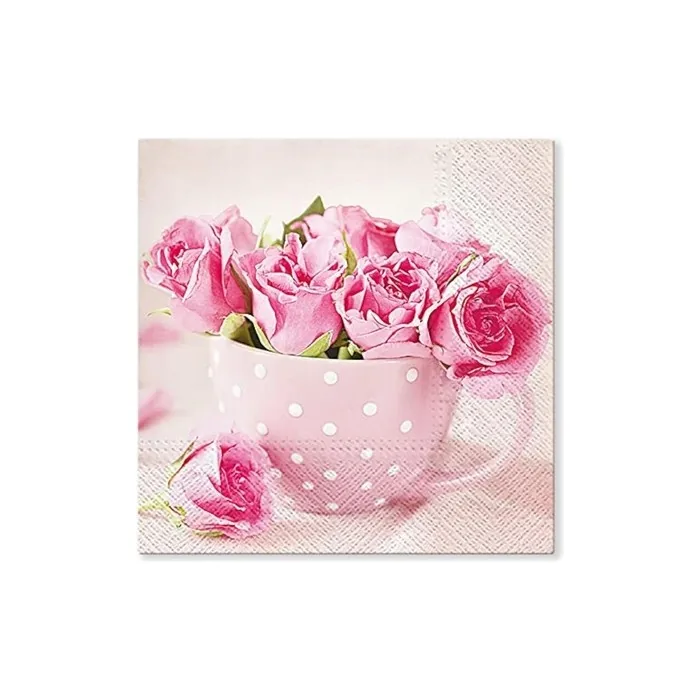 Tete A Tete 3-Ply Pastel Flowery Tissue Paper Napkins 33cm x 33cm
