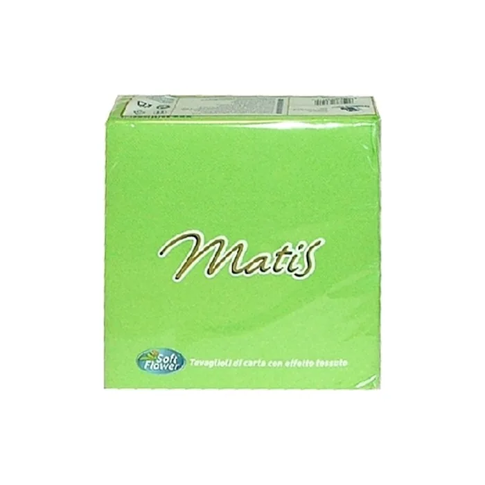 Soft Flower Verde Chiaro 33x33 30 Pz.Tovaglioli