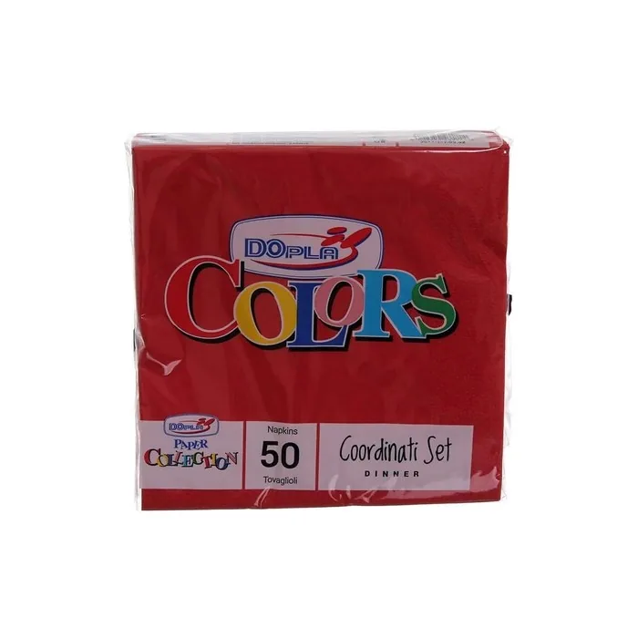 Dopla 50 Red Napkins 33x33cm 2 Ply